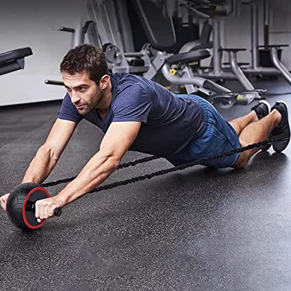 Retoo Schwarz Bauchroller für Männer und Frauen, Bauchtrainer, AB Wheel Roller, Bauchmuskeltrainer