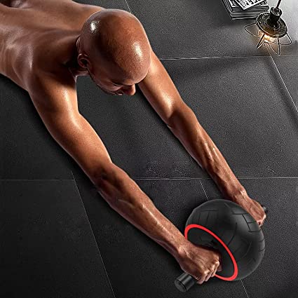 Retoo Schwarz Bauchroller für Männer und Frauen, Bauchtrainer, AB Wheel Roller, Bauchmuskeltrainer