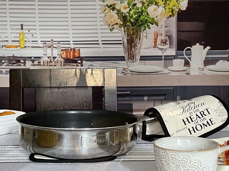 4-teiliges Set aus Baumwolle, hitzebeständige Ofenhandschuhe, Topflappen-Set zum Kochen oder Backen