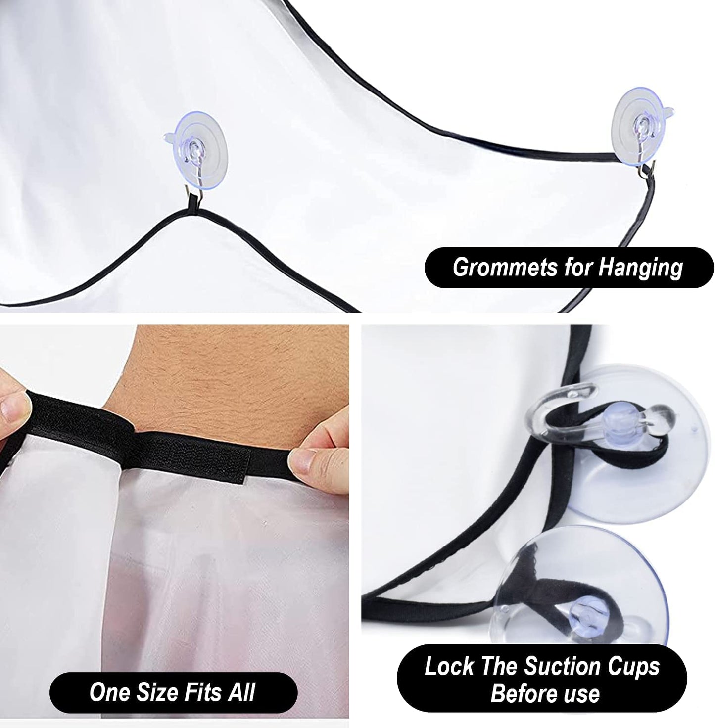 Bartschneideschürze, Transparenter Styling Schürze, Rasierschürze
