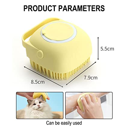 Badebürste mit Shampoospender für Hunde & Katzen