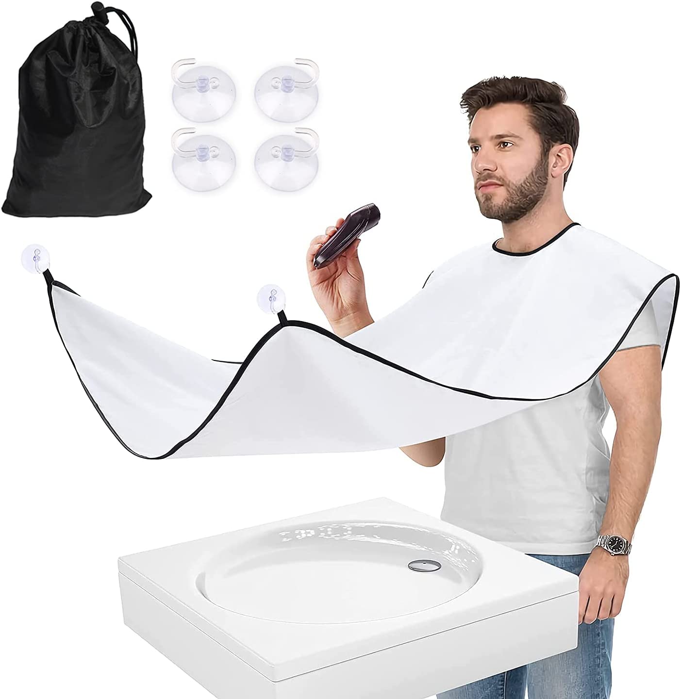 Bartschneideschürze, Transparenter Styling Schürze, Rasierschürze