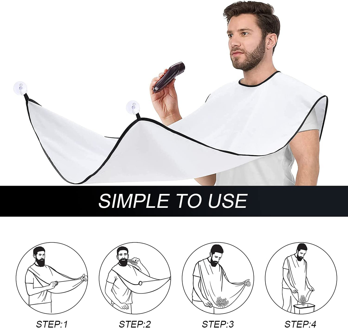 Bartschneideschürze, Transparenter Styling Schürze, Rasierschürze