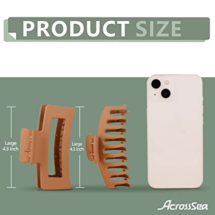 1pcs Koreanisch Kaffee Schwarz Großes Haar Krallen, Acryl Haarnadeln Barrette, Krabbe Haarspangen für Frauen & Mädchen