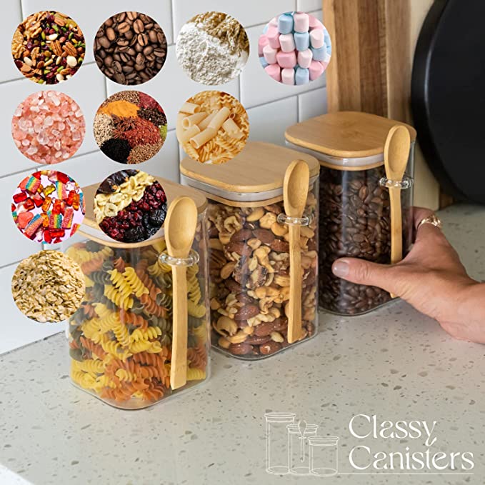 800–1200 ml versiegeltes Glas, Vorratsbehälter für Gewürz, Teebox oder Kaffeebohnen