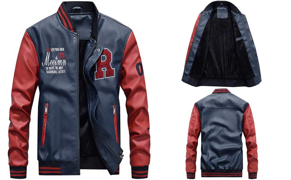 Herren Bomberjacke, Männer Leder- und Baseballjacken / Biker