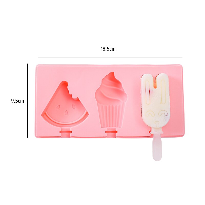Silikon-Eisform mit Deckel Tierform, Dessert-Eisform mit wiederverwendbarem Eis am Stiel