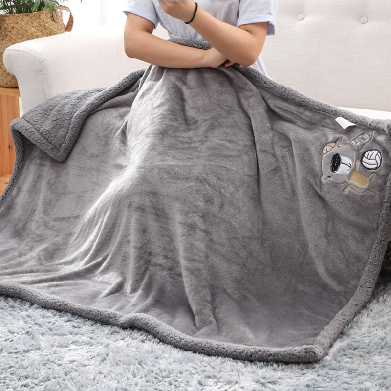 Babydecken Neugeborenes Doppelstöckige Warme Flanelldecke