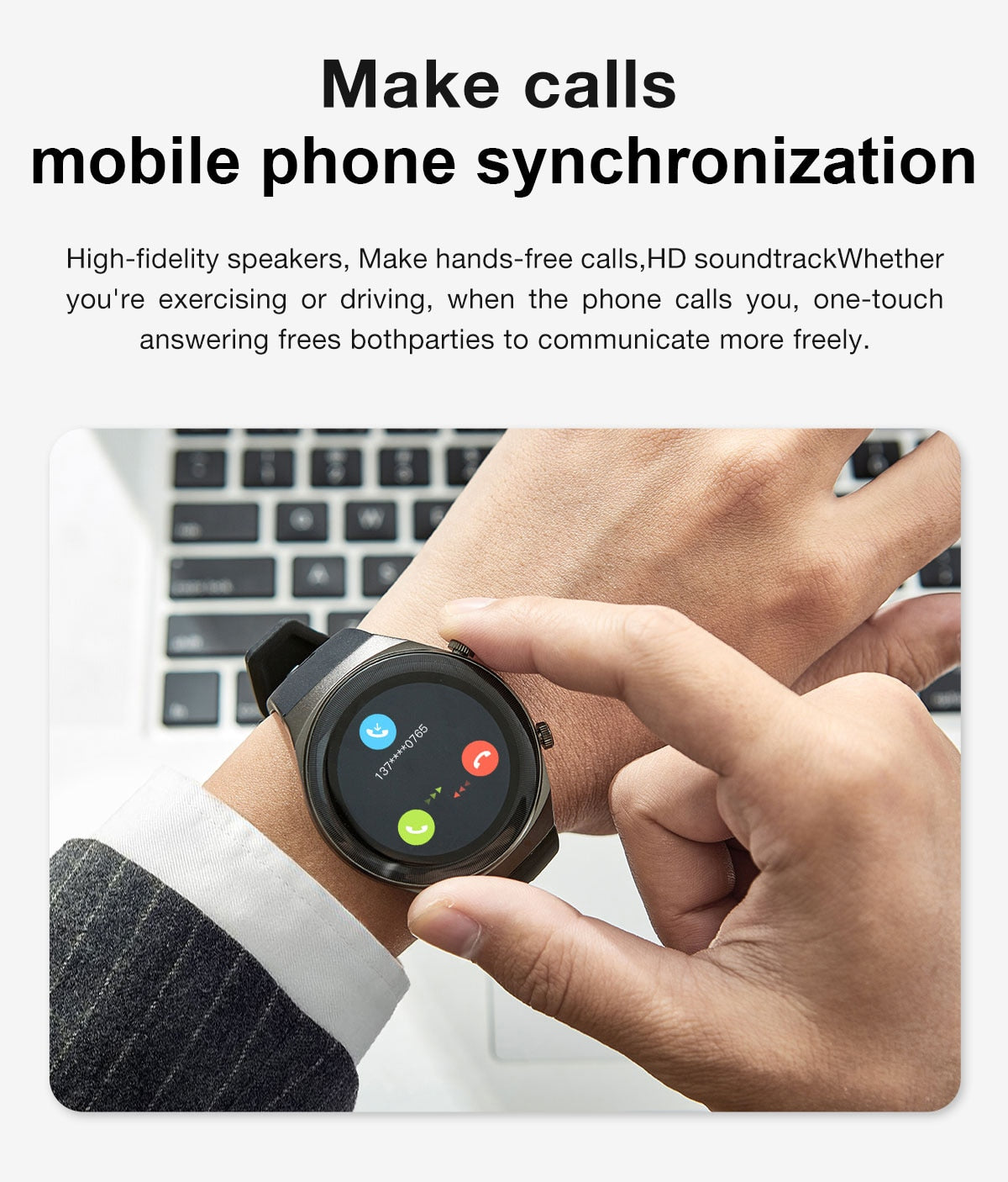 2022 SANLEPUS QS8 NEW Smart Watch mit Zifferblatt Anrufe, ideal für Männer & Frauen, Wasserdicht Smartwatch Fitness Armband für Android,Huawei, & Apple