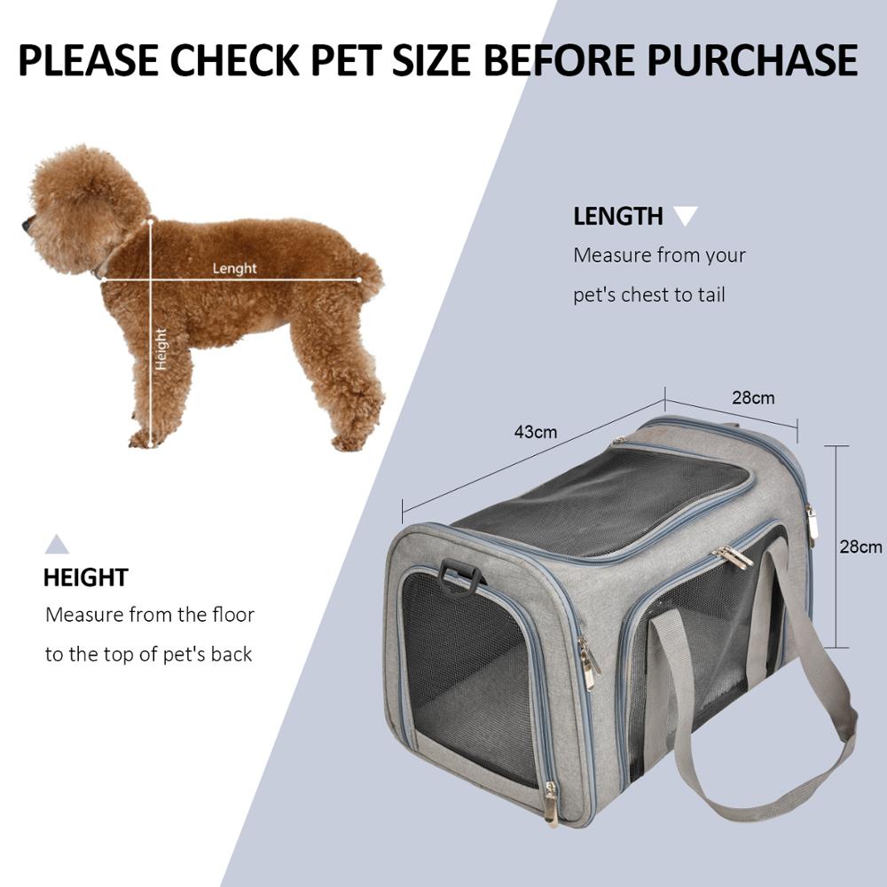 Hundetragetasche Weiche Seitenrucksack, wasserdicht, Sicherheitsleine, Transportbox für kleine Hunde