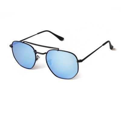 Klassische Sonnenbrille mit polarisierten Retro-Metallrahmen für Herren & Damen, Sonnenbrille Markendesign