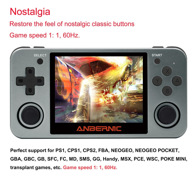 Full View 3.5" IPS Bildschirm Linux OS RG350M Retro Game Console Metal Shell PS1 Arcade Emulator RG350 Gaming Player HDMI-kompatibel