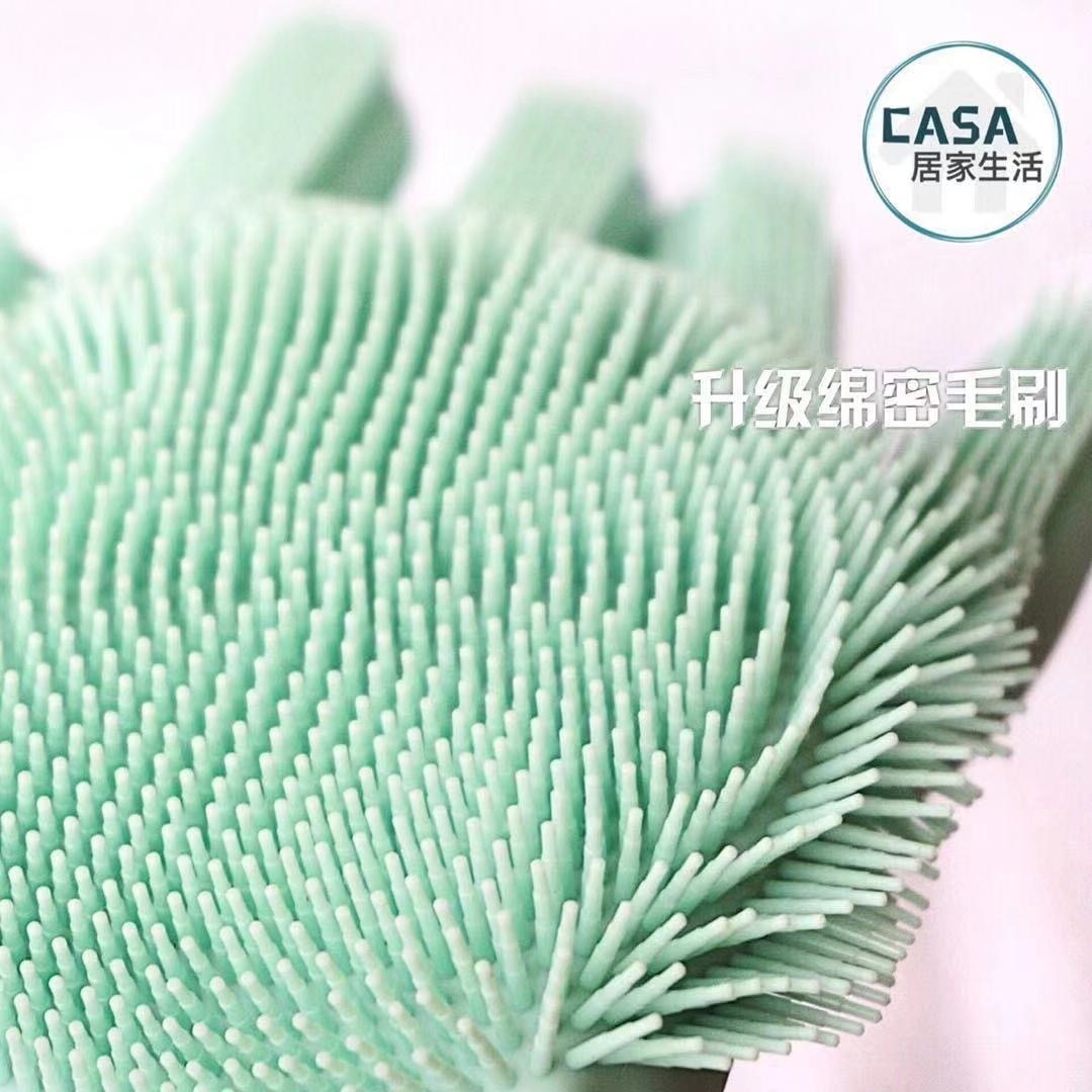 Handschuhe zum Geschirrspülen aus Silikon, Gummischwamm Schrubber zum Geschirrspülen.