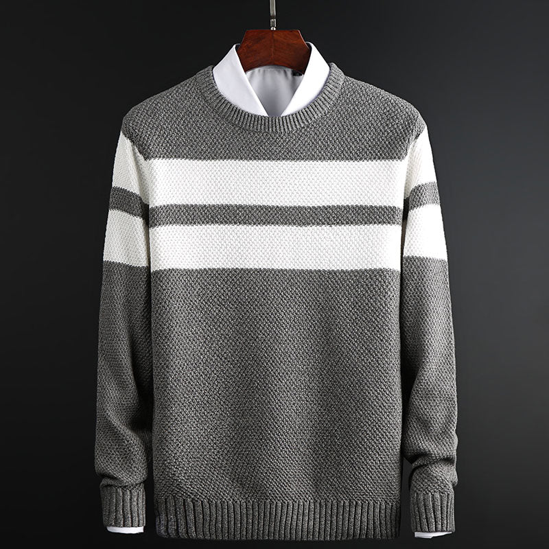 Kaschmir-Baumwollpullover Herren 2023, Herbst-Winter-Jersey-Strickpullover