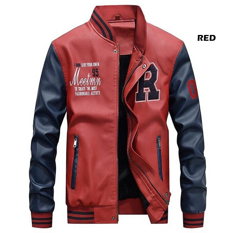 Herren Bomberjacke, Männer Leder- und Baseballjacken / Biker