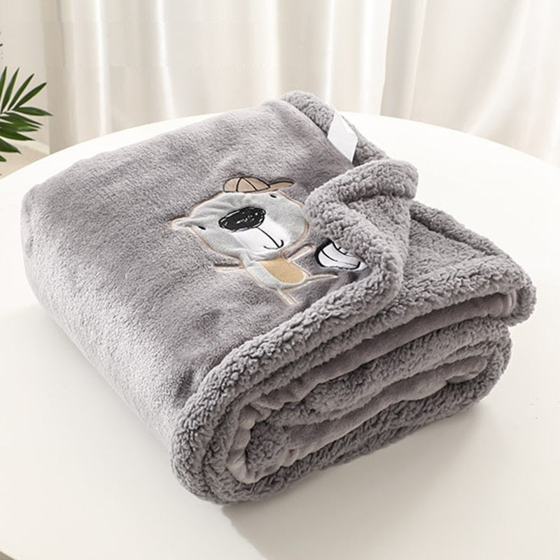 Babydecken Neugeborenes Doppelstöckige Warme Flanelldecke
