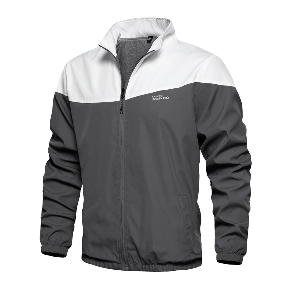 Männerjacke Frühling Herbst, Atmungsaktiv und lässig mit Reißverschluss