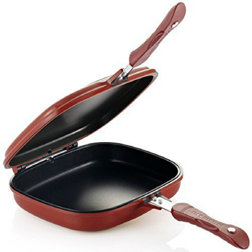 Doppelseitige Grillpfanne, Bratpfanne Skillet Grill Langlebige Antihaftpfannen