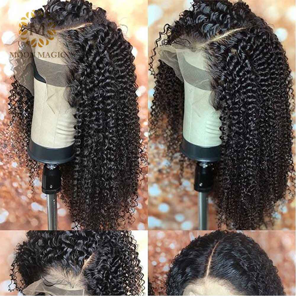 Kinky Curly Perücke Lockiges Echthaar Perücken