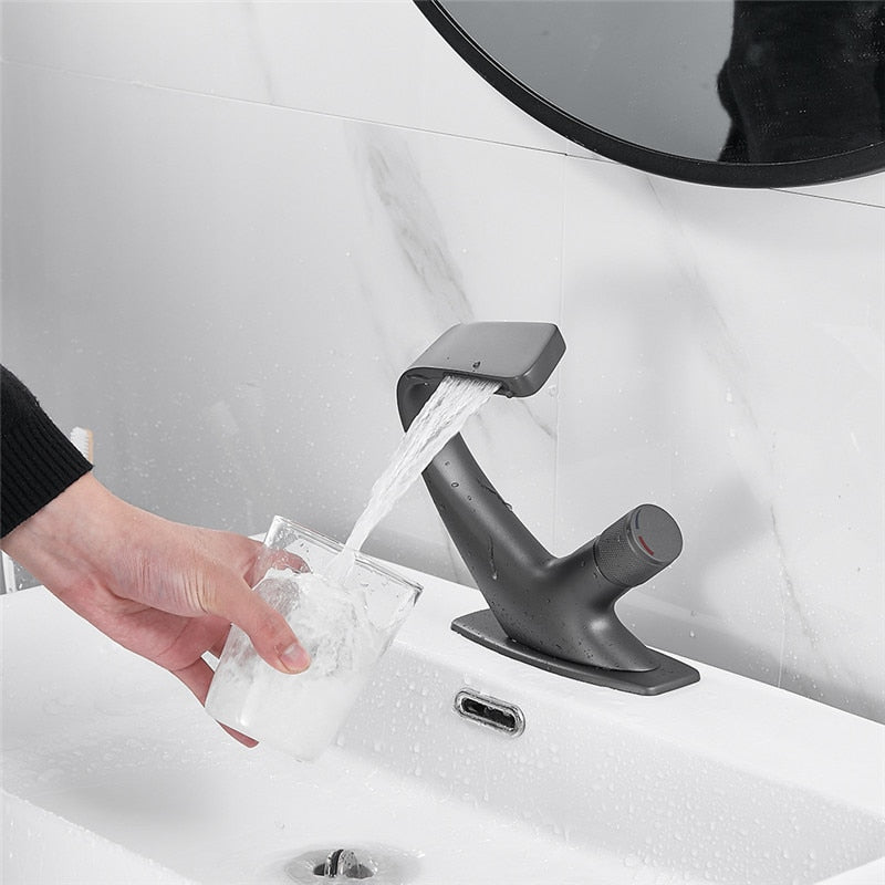 Messing Chrom Waschbecken Wasserhahn für Badezimmer, Einzigen Griff Einloch Kran