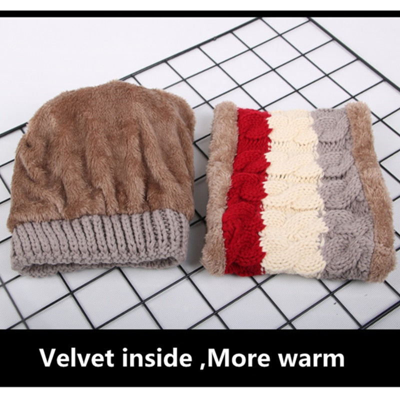 Neue Winter Damen Samt Wollmützen Twist, weibliche Reitstrickmützen Sets