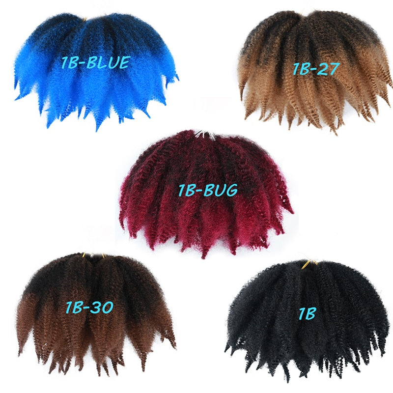 Black Star Hair Afro Synthetic Crochet Marley Braids Haarverlängerungen für schwarze Frauen Kanekalons Kinky Twist Braiding Hairs