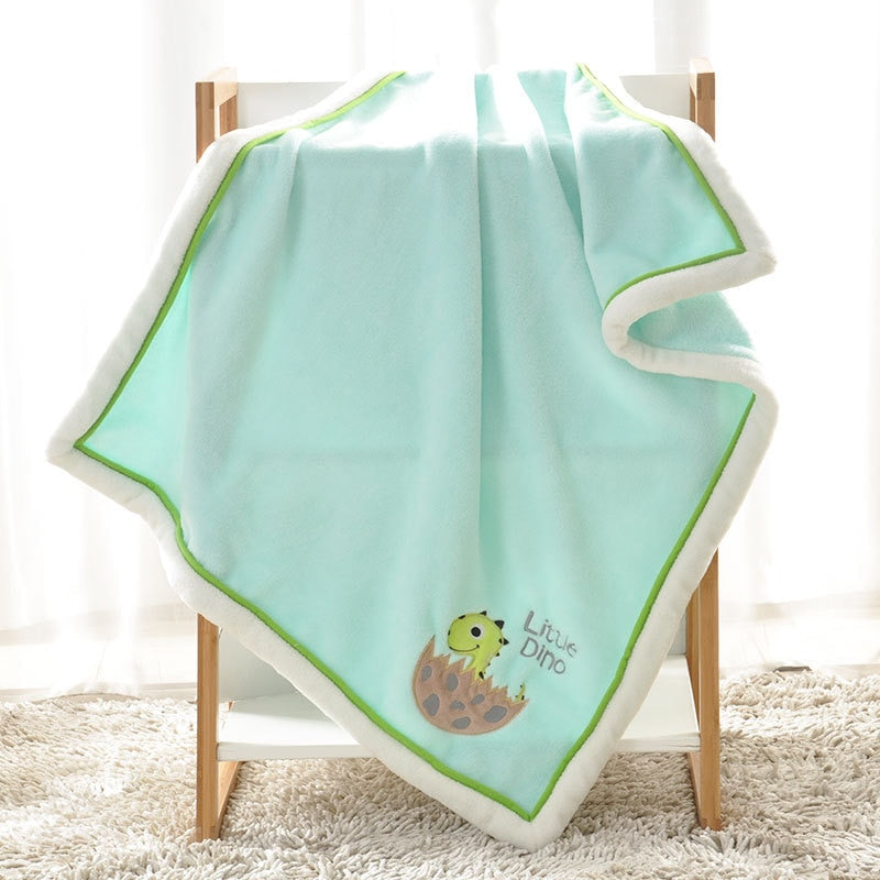 Babydecken Neugeborenes Doppelstöckige Warme Flanelldecke
