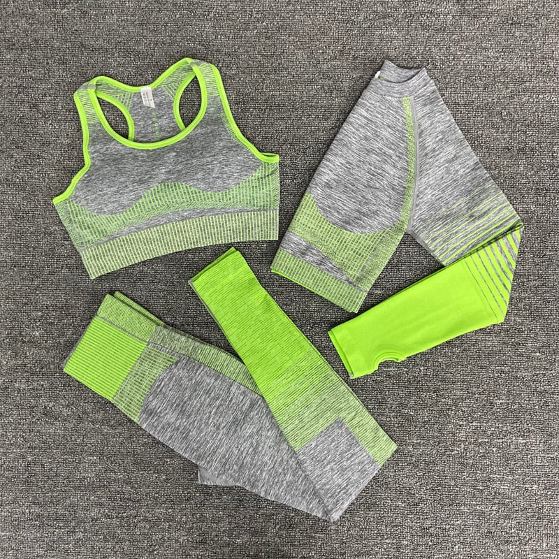 2/3/5 stücke Nahtlose Damen Sportbekleidung & Yoga-Set