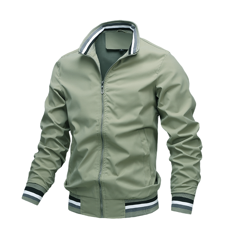 Männerjacke Frühling Herbst, Atmungsaktiv und lässig mit Reißverschluss