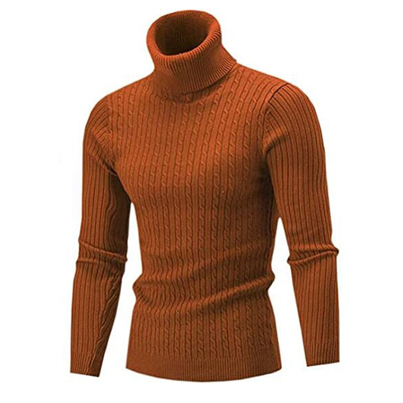 Rollkragen Warmer Strickpullover für Männer
