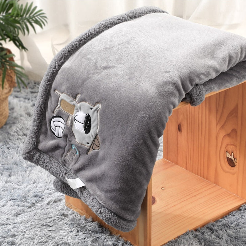 Babydecken Neugeborenes Doppelstöckige Warme Flanelldecke