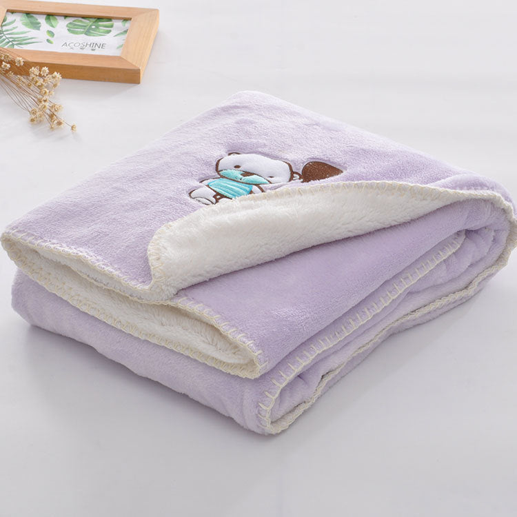 Babydecken Neugeborenes Doppelstöckige Warme Flanelldecke