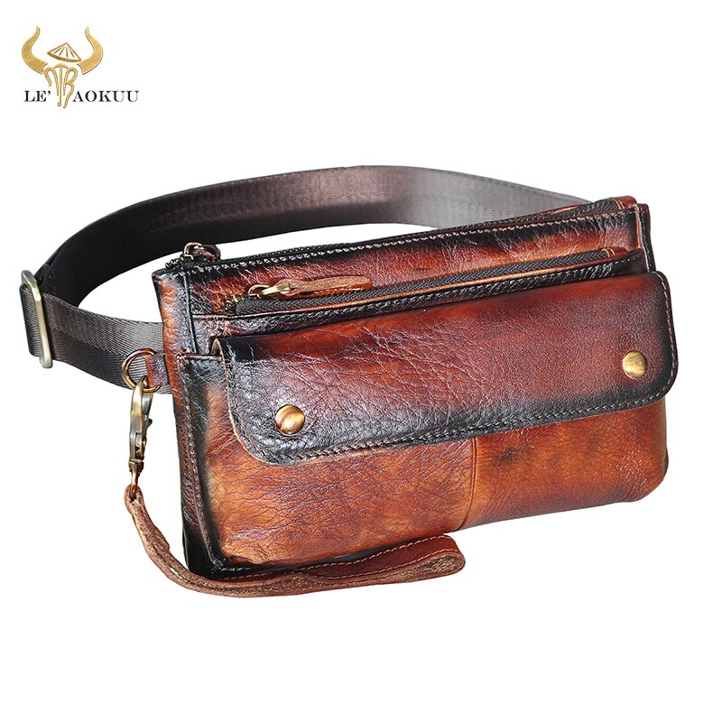 Rindsleder Gürteltasche, Brust Sling Bag Design