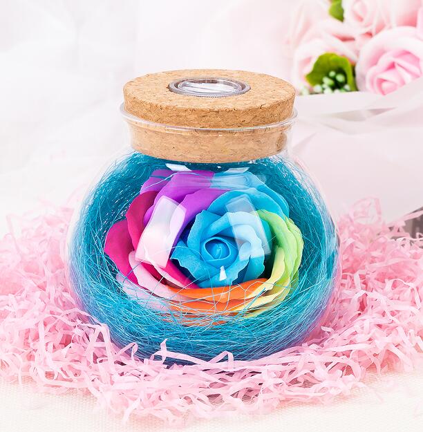 LED romantische Rose Blume mit Fernbedienung, Dimmer Lampe, kreative Nachtlicht Blume
