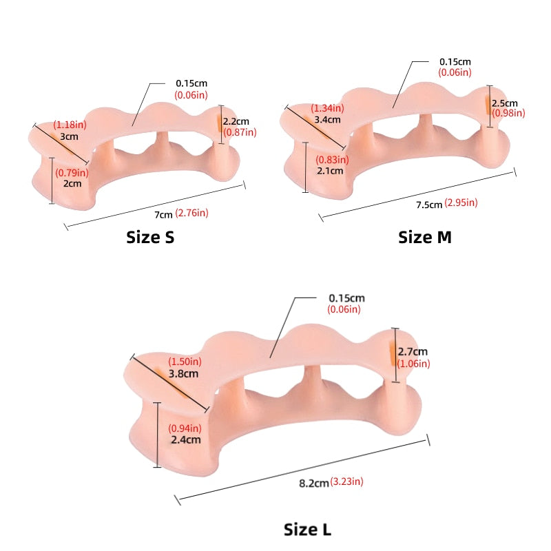 2Pcs=1Pair harte Silikon Zehentrenner, Hallux Valgus orthopädische Zehentrenner.