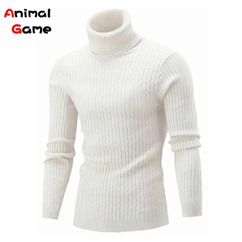 Rollkragen Warmer Strickpullover für Männer