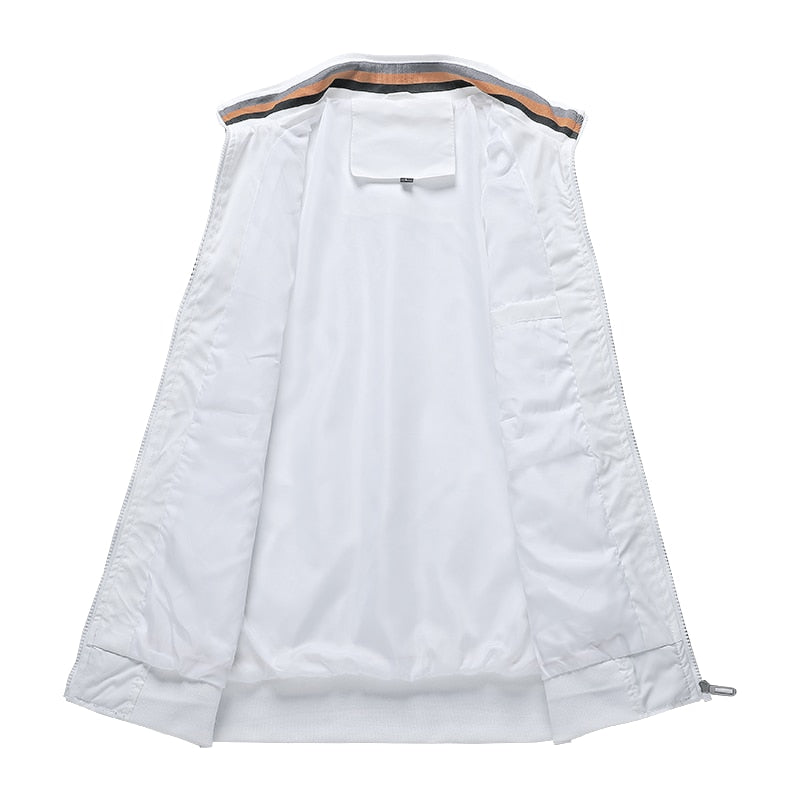 Männerjacke Frühling Herbst, Atmungsaktiv und lässig mit Reißverschluss
