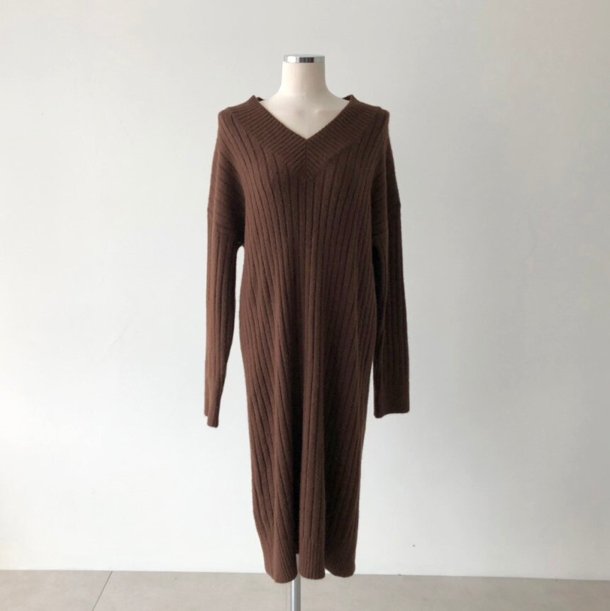 Herbst / Winter Damen Elegant Strickkleid /Pulloverkleid