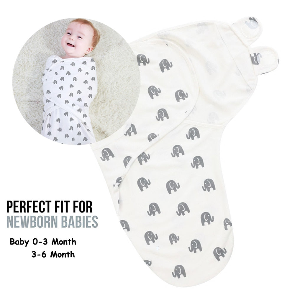 Baby Wickeldecke, verstellbares Wickeltuch aus Bio-Baumwolle für Säuglinge (0-3 Monate)