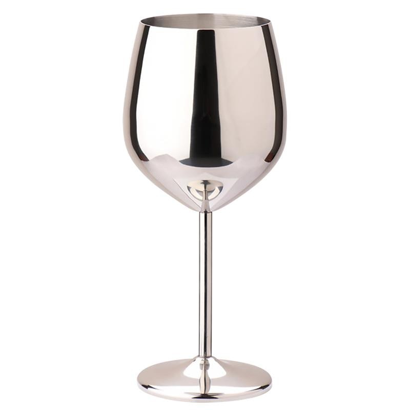 500ml Edelstahl Kelch Champagnerschale, Weinglas Cocktailglas Kreatives Metall