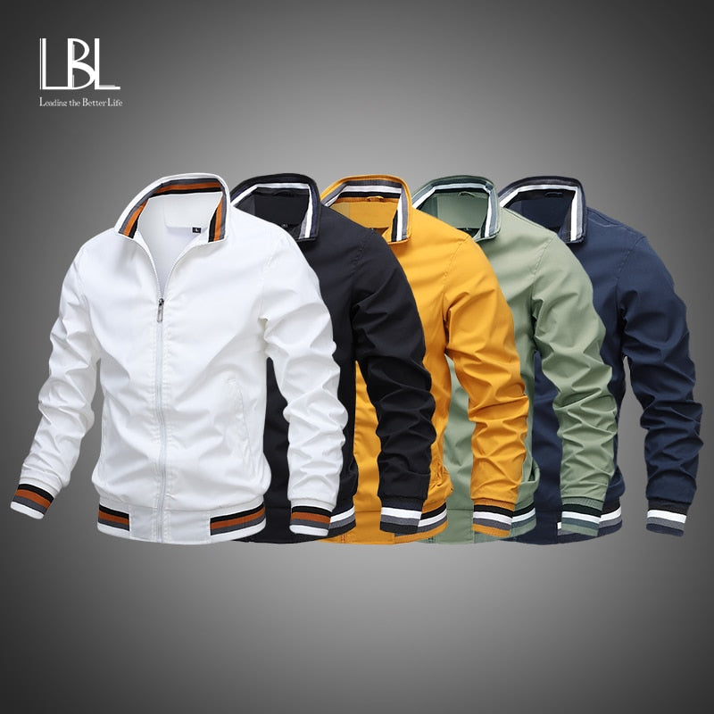 Männerjacke Frühling Herbst, Atmungsaktiv und lässig mit Reißverschluss