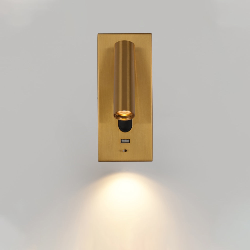 Moderne Bettlampe Innenwandlampe mit USB-Aufladung, Dekoration für Schlafzimmer, Lesebeleuchtung Hotelkopfteil 3W LED-Wandleuchte