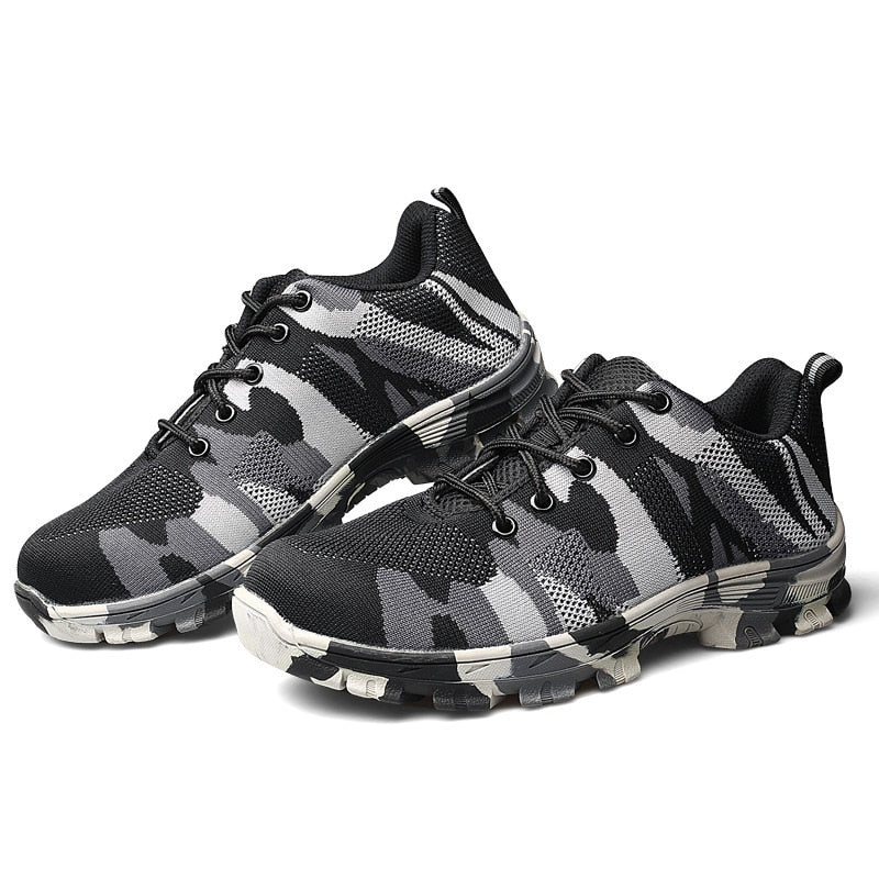 Anti-Smashing Pannensichere Sicherheitsschuhe, Herren & Damen Steel Toe Air Work Sneakers