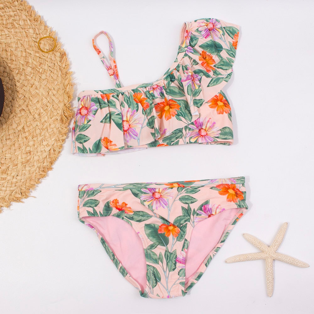 Badeanzug Bikini Set für Kinder Mädchen, Zwei-Stücke Schwimmenanzug für den Sommer
