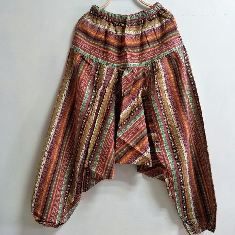 Baggy-Haremshose für Damen, kausaler Druck, Hippie-Jogginghose