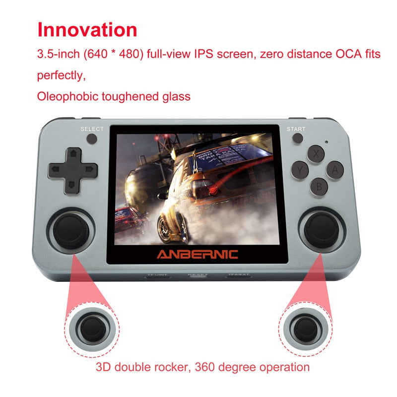 Full View 3.5" IPS Bildschirm Linux OS RG350M Retro Game Console Metal Shell PS1 Arcade Emulator RG350 Gaming Player HDMI-kompatibel