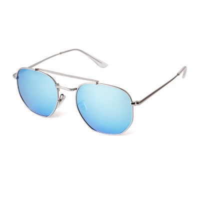 Klassische Sonnenbrille mit polarisierten Retro-Metallrahmen für Herren & Damen, Sonnenbrille Markendesign