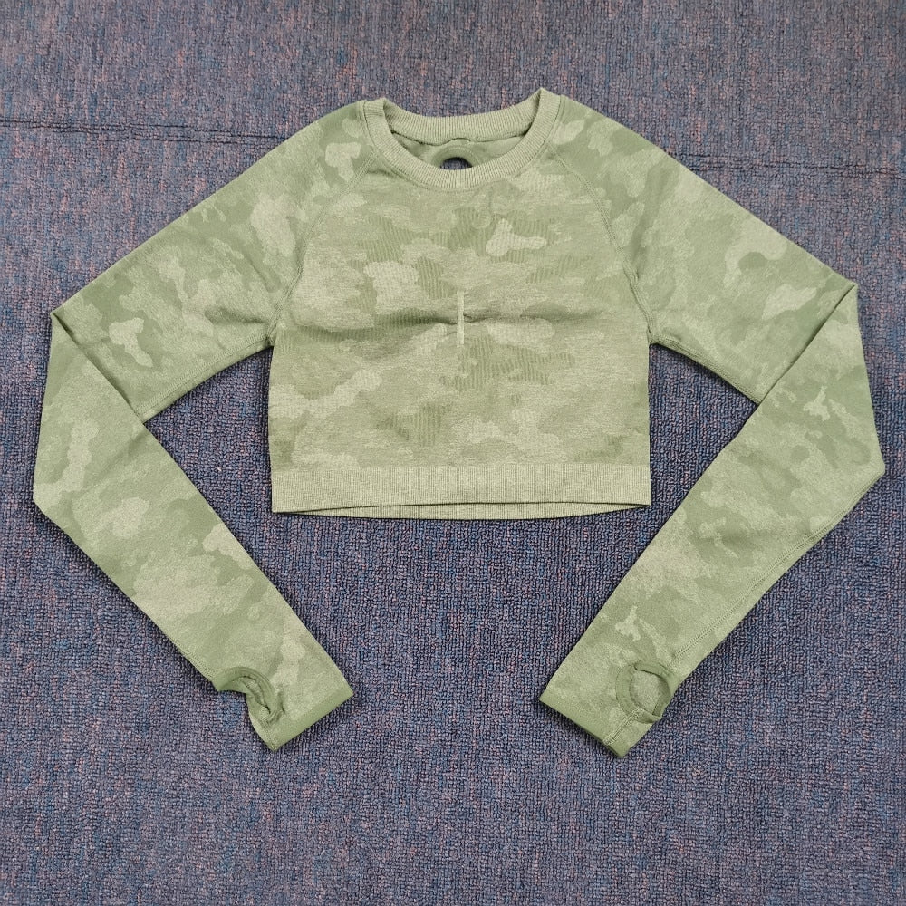 3 Teile / satz Damen Camouflage Yoga Set, Yoga-Leggings für Frauen, gestreifte Kompressionshose