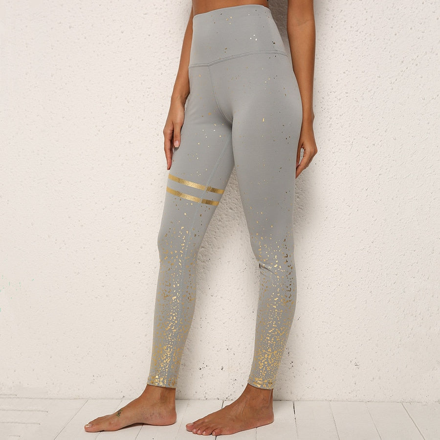 Schwarze Yogahose, schnell trocknende Leggings für Damen