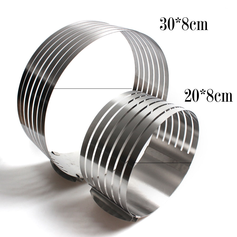 20 CM, 30 CM Einstellbare Runde Brot Kuchenschneider, Edelstahl Kuchenschneider, 7 Schichten Slicer Mousse Ringform Backwerkzeug